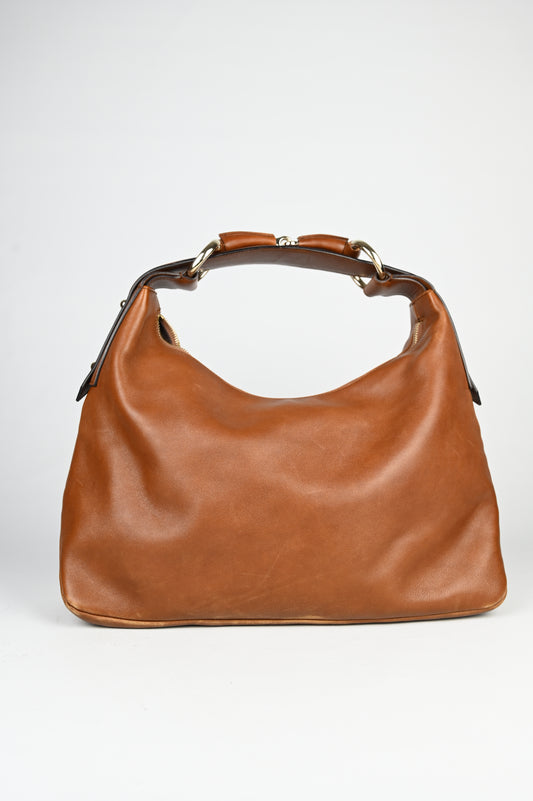 Gucci Borsa Hìorsebit in pelle cognac -  lesleyluxuryvintage