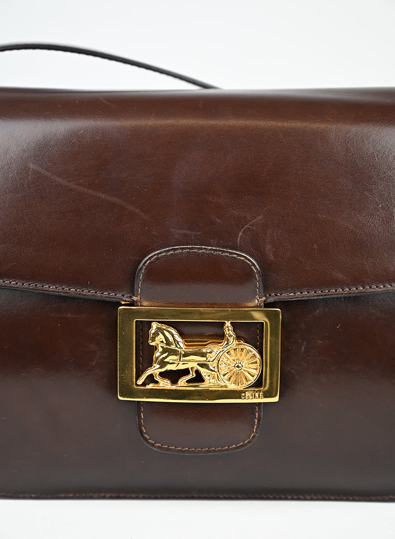 Celine Borsa in pelle marrone