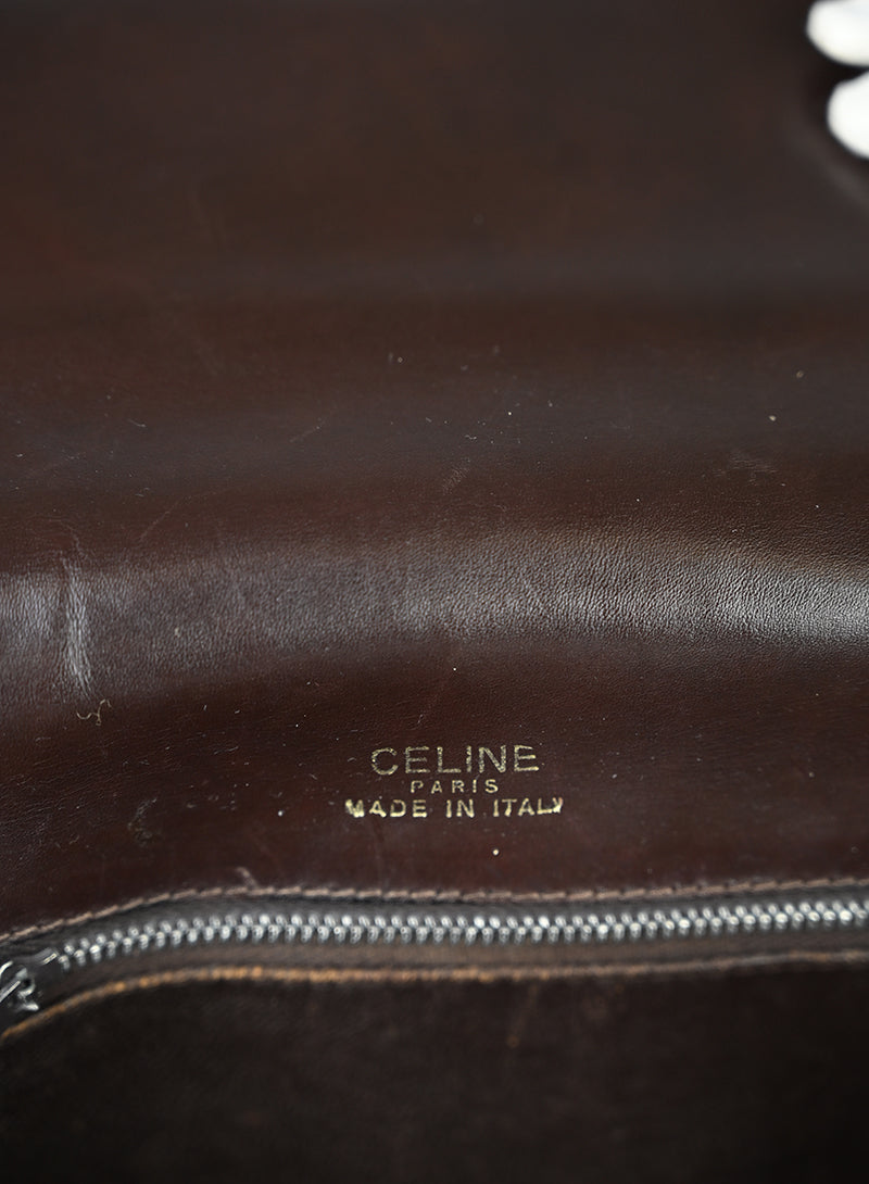 Celine Borsa in pelle marrone