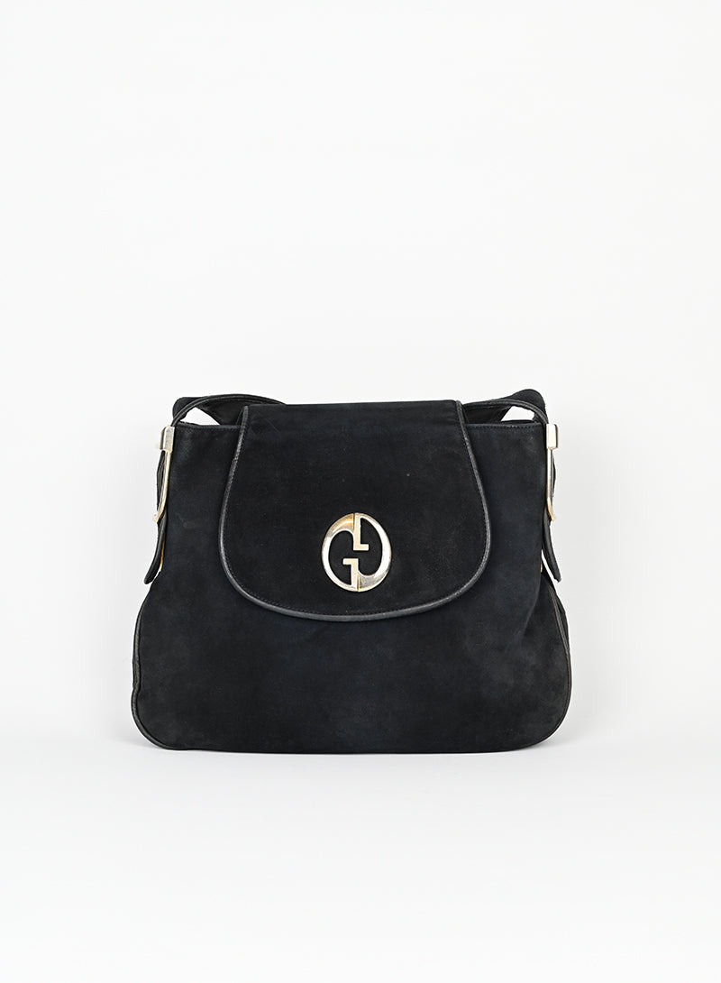 Gucci Borsa in Suede nera