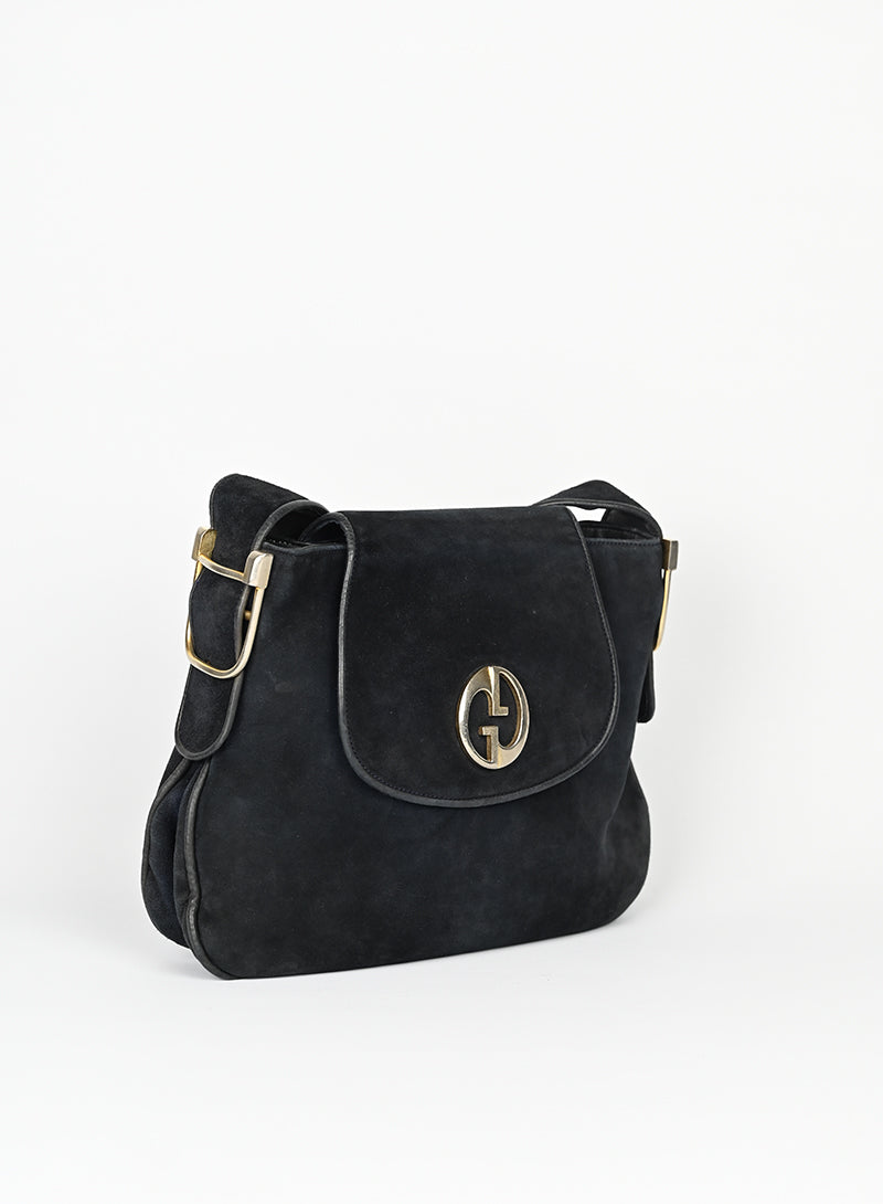 Gucci Borsa in Suede nera