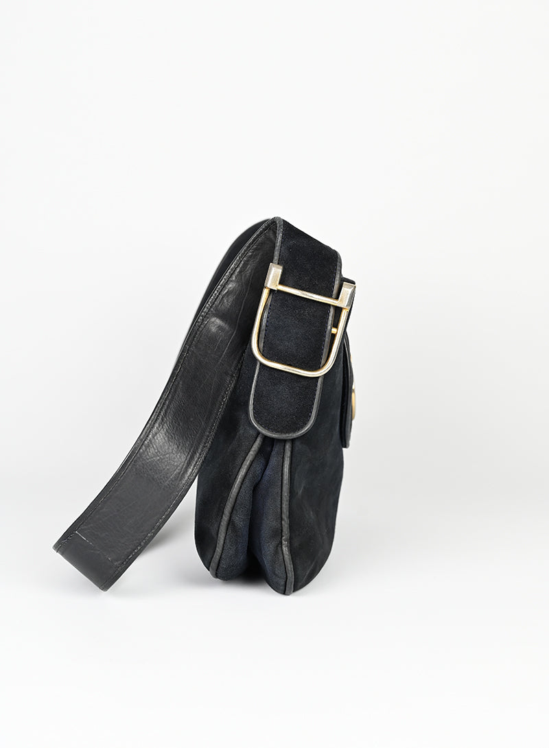 Gucci Borsa in Suede nera