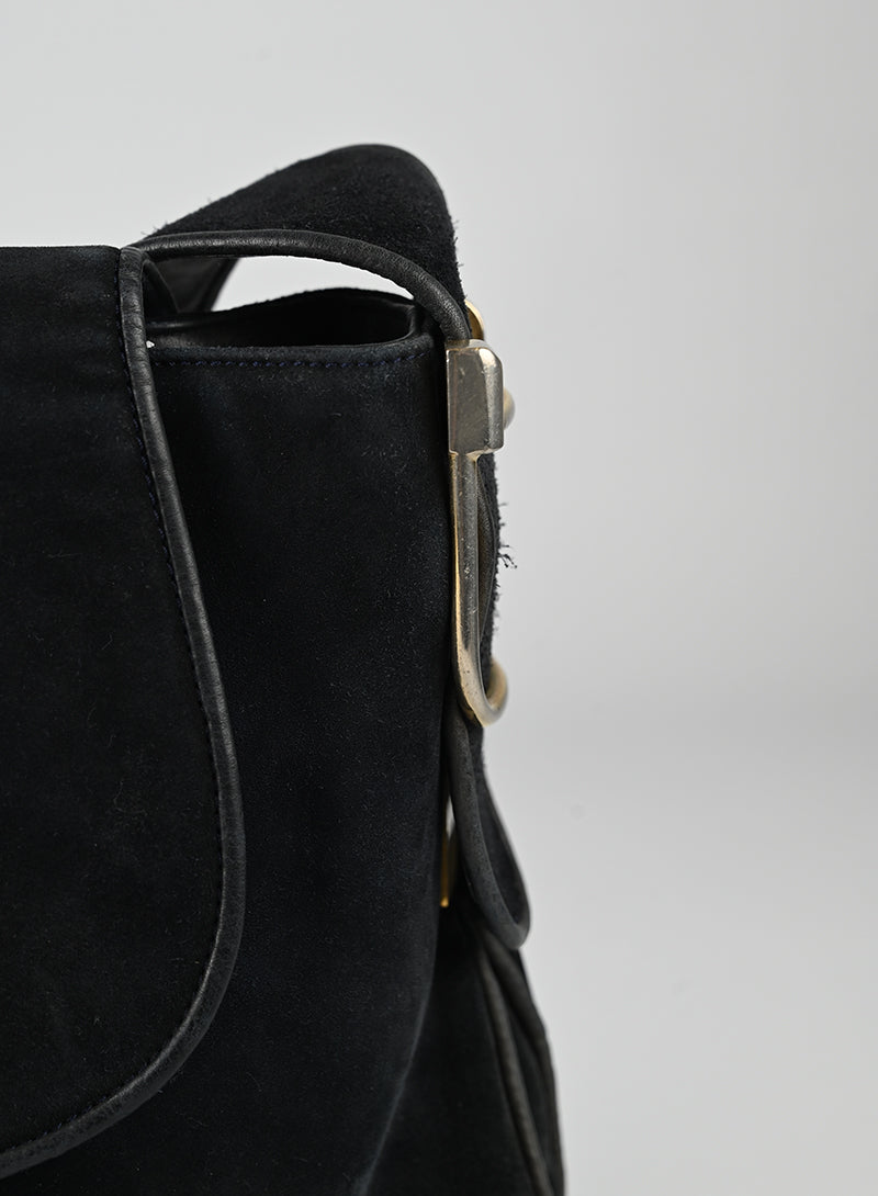 Gucci Borsa in Suede nera