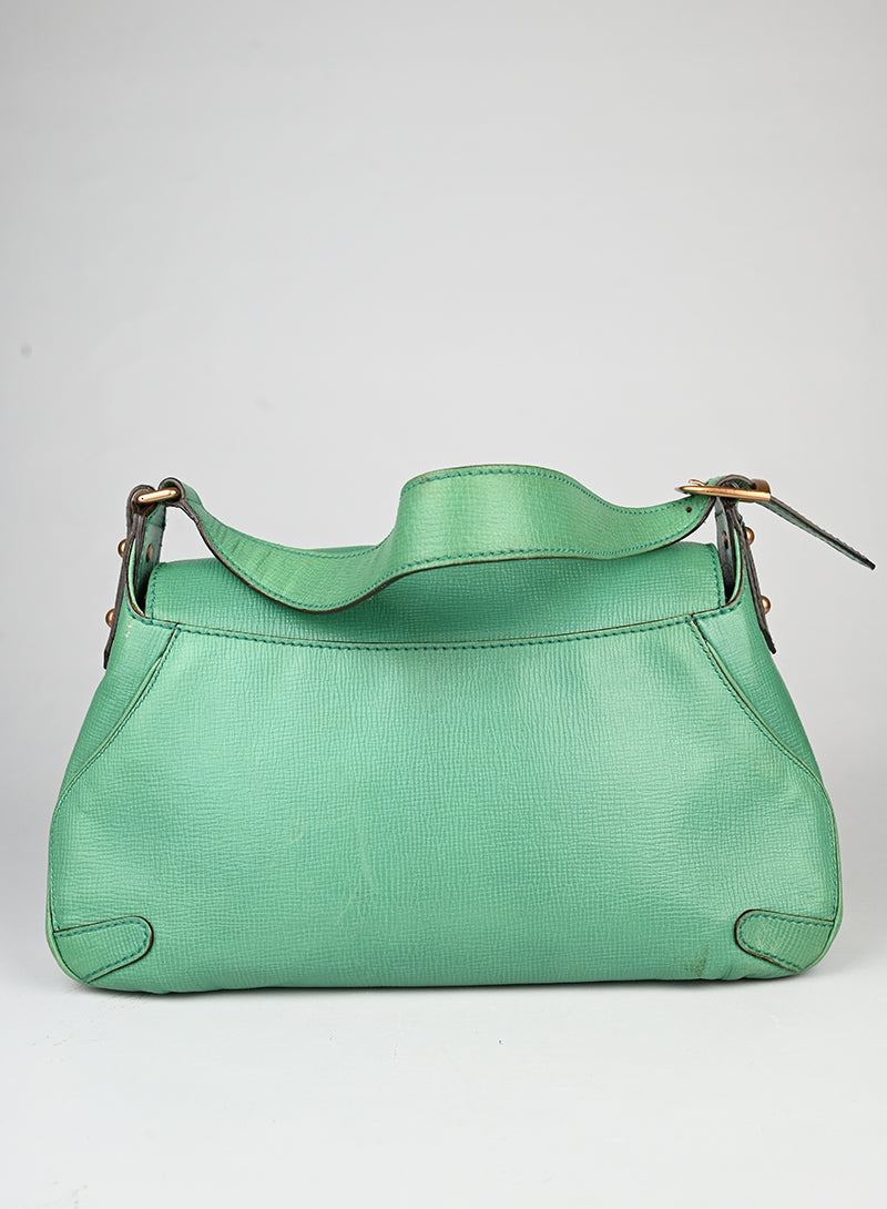 Gucci Borsa Horsebite in pelle verde menta -  lesleyluxuryvintage