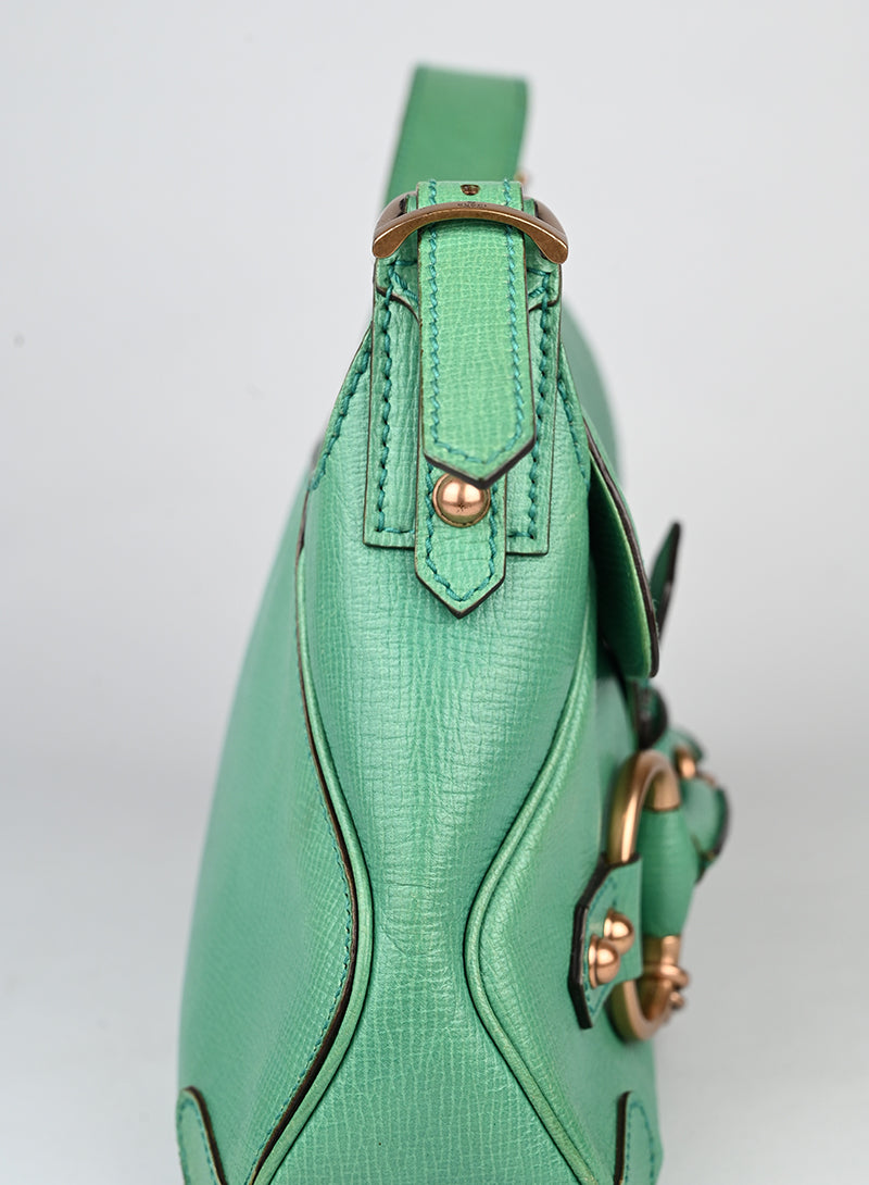 Gucci Borsa Horsebite in pelle verde menta -  lesleyluxuryvintage