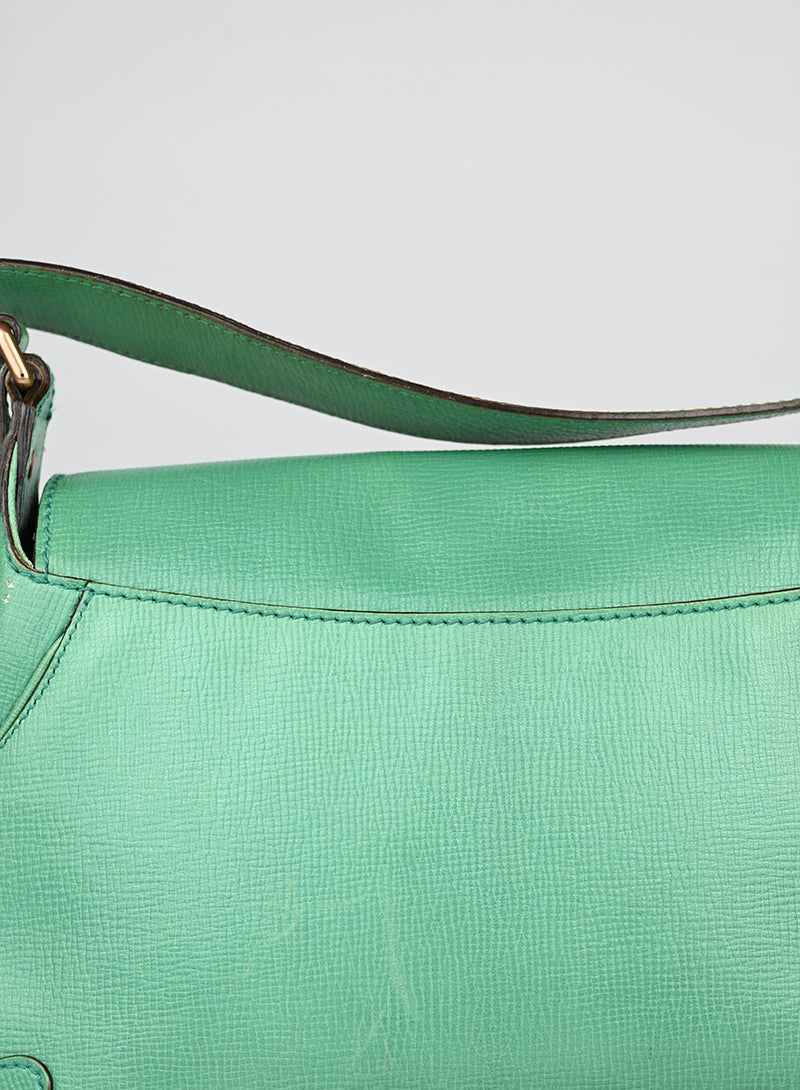 Gucci Borsa Horsebite in pelle verde menta -  lesleyluxuryvintage