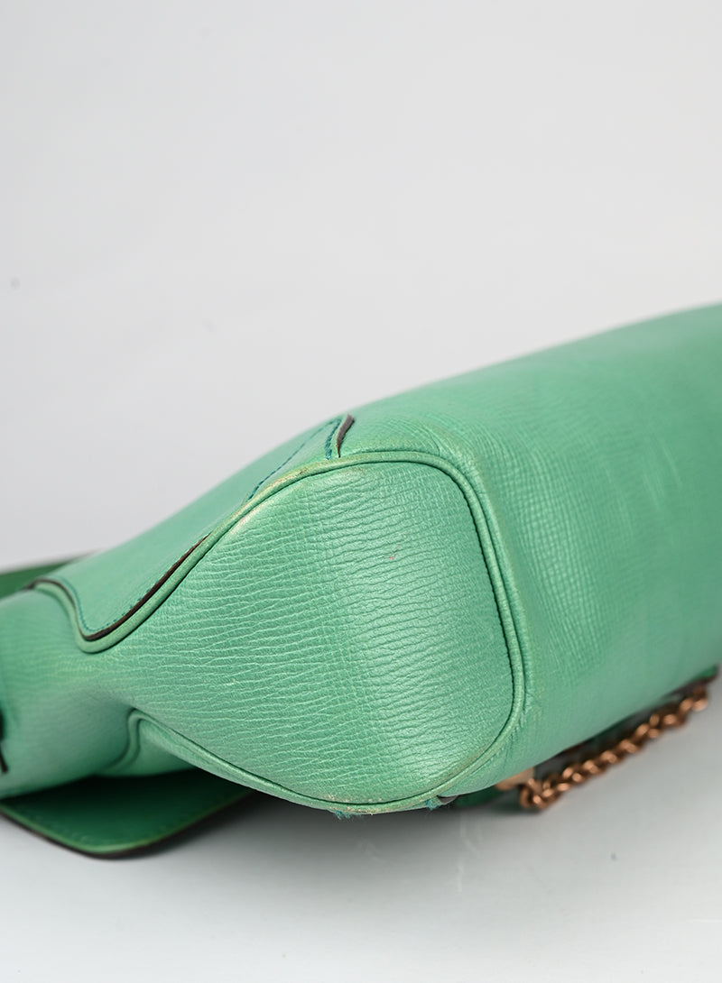 Gucci Borsa Horsebite in pelle verde menta -  lesleyluxuryvintage