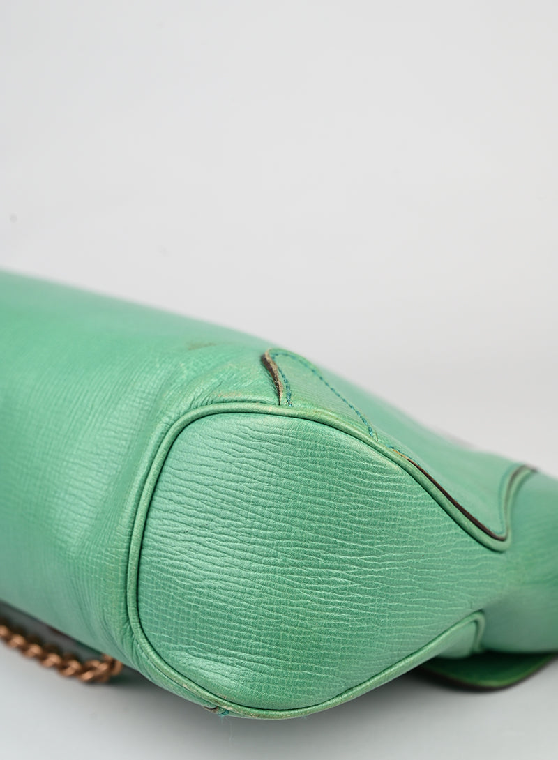 Gucci Borsa Horsebite in pelle verde menta -  lesleyluxuryvintage