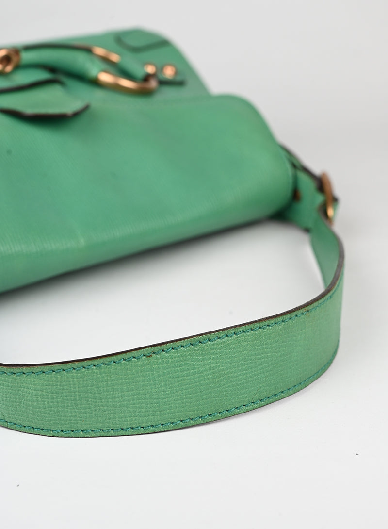 Gucci Borsa Horsebite in pelle verde menta -  lesleyluxuryvintage