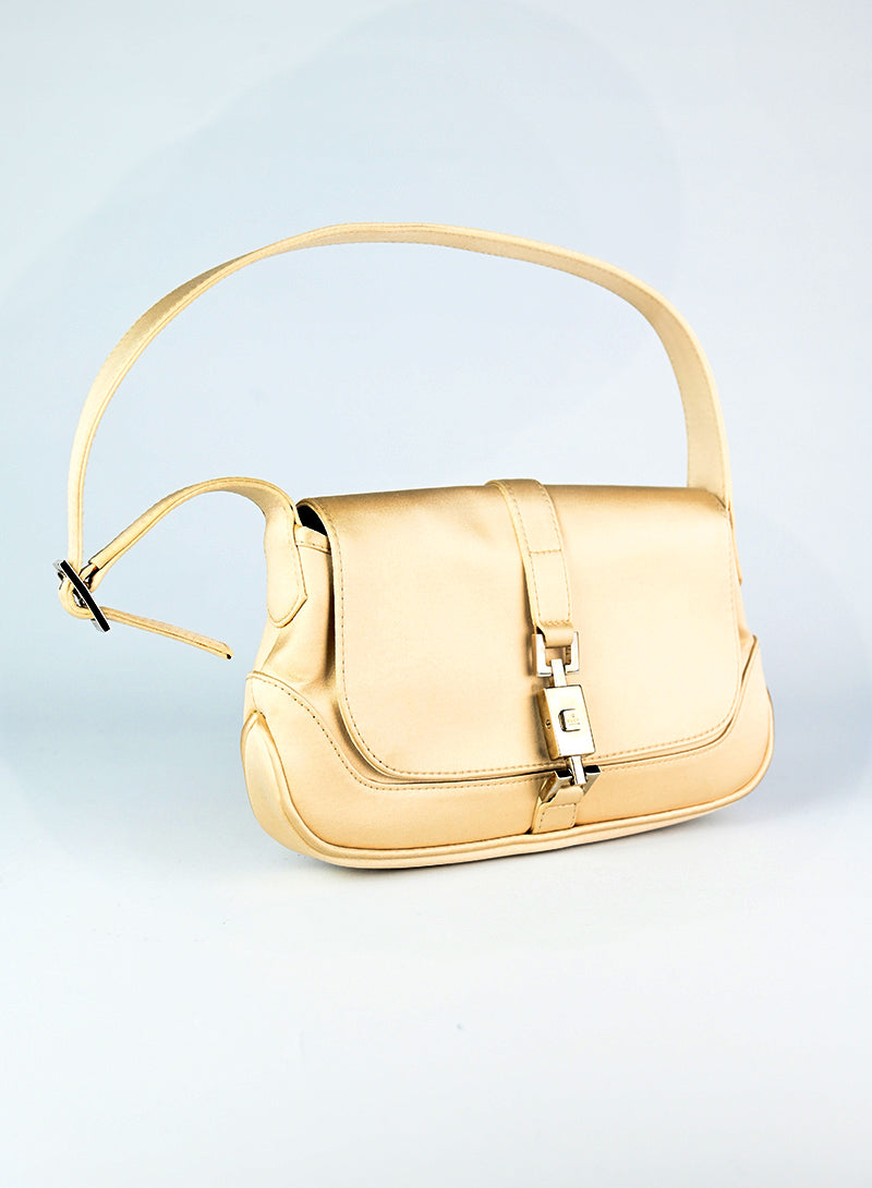 Bucci Borsa Jackie in raso champagne