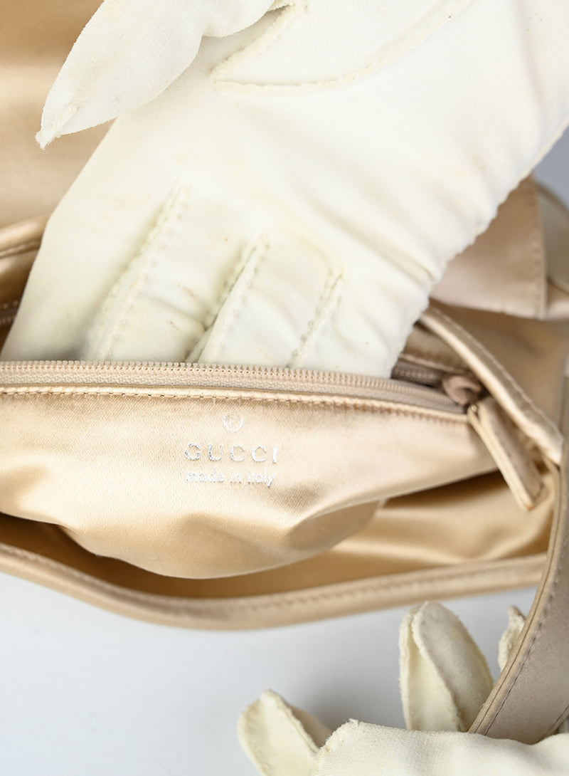 Bucci Borsa Jackie in raso champagne