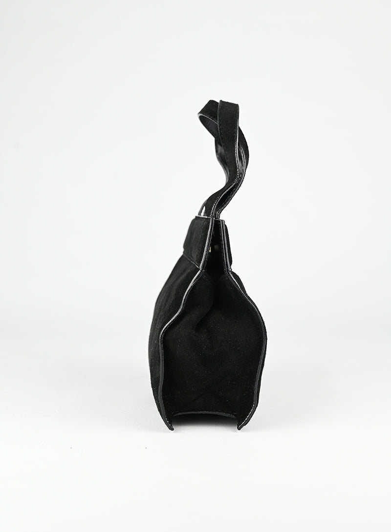 Gucci Borsa in suede nera