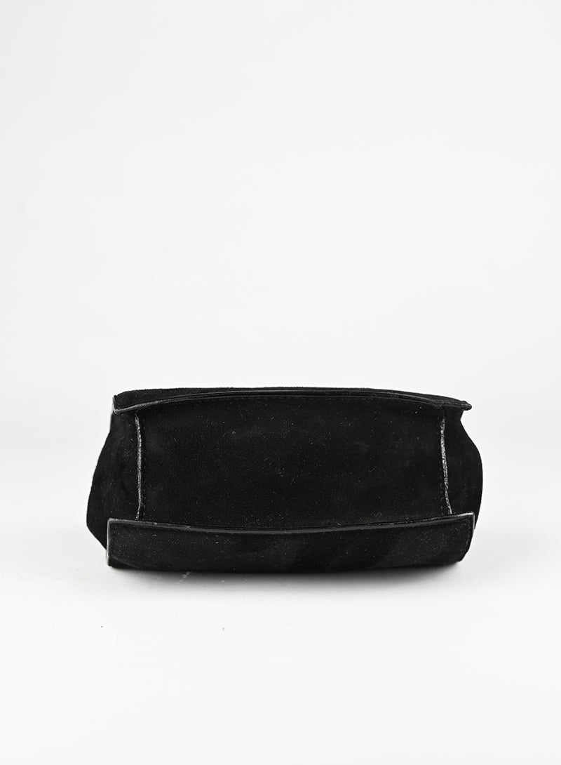 Gucci Borsa in suede nera