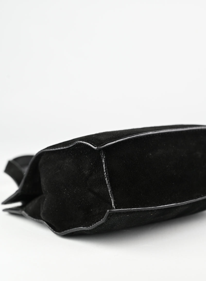 Gucci Borsa in suede nera