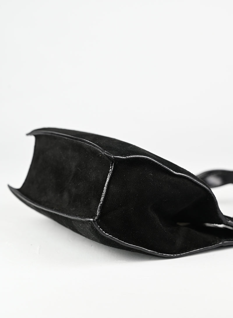 Gucci Borsa in suede nera