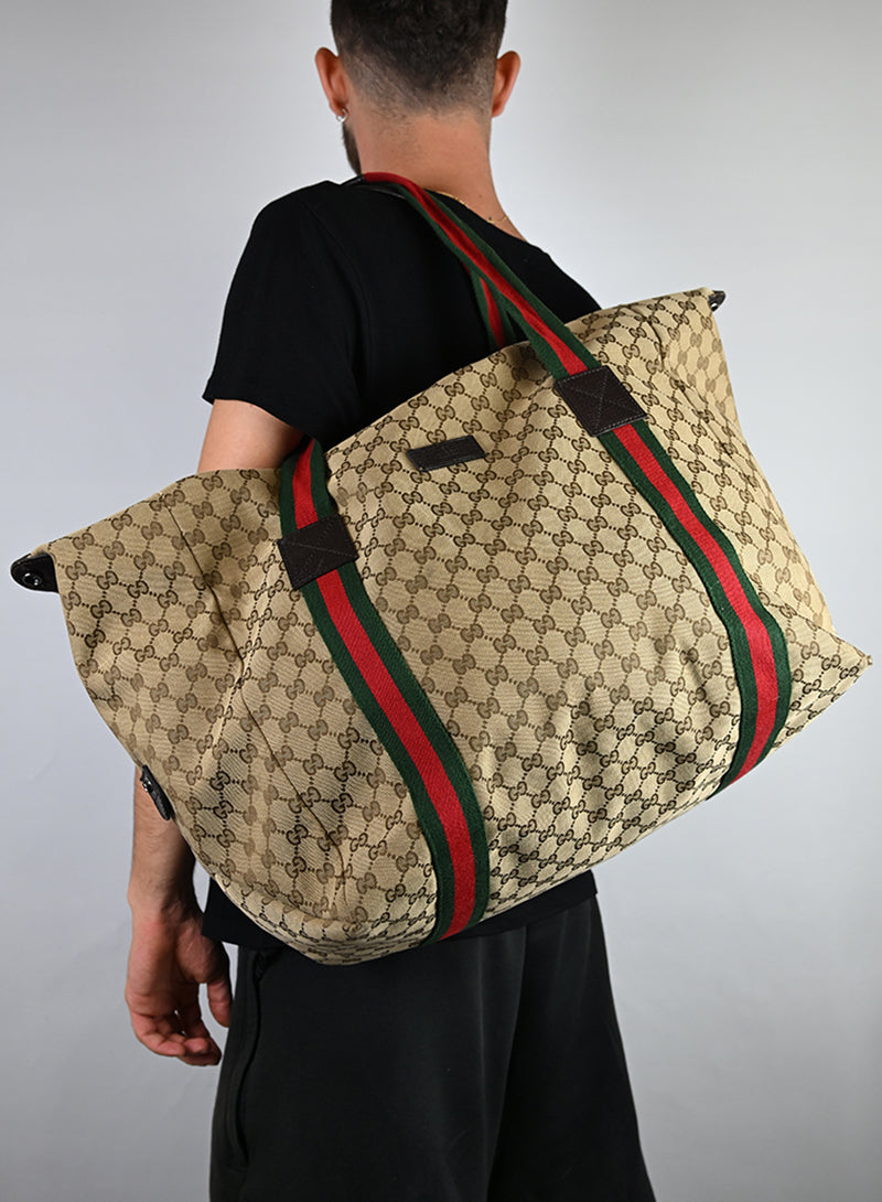 Gucci Borsone Tessuto GG Beige