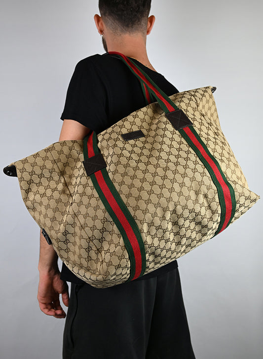 Gucci Borsone Tessuto GG Beige -  lesleyluxuryvintage