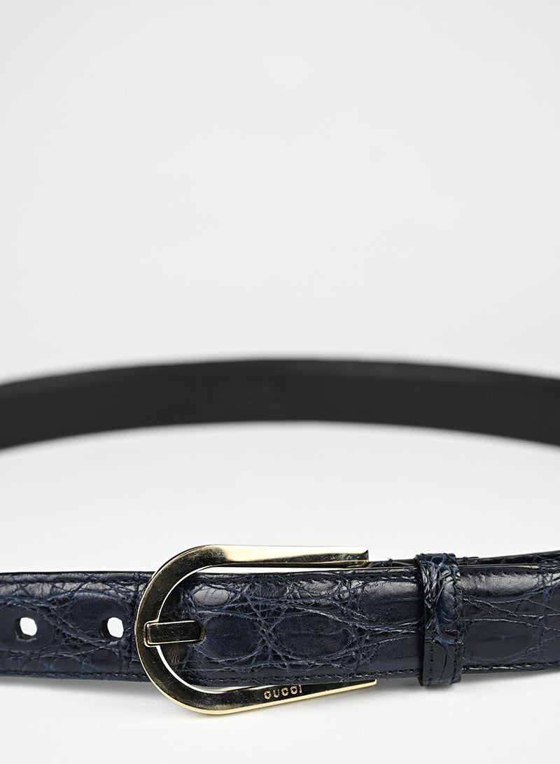 Gucci Cintura Cocco Blu