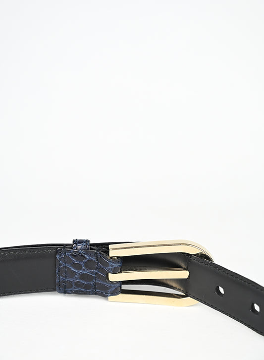Gucci Cintura Cocco Blu -  lesleyluxuryvintage