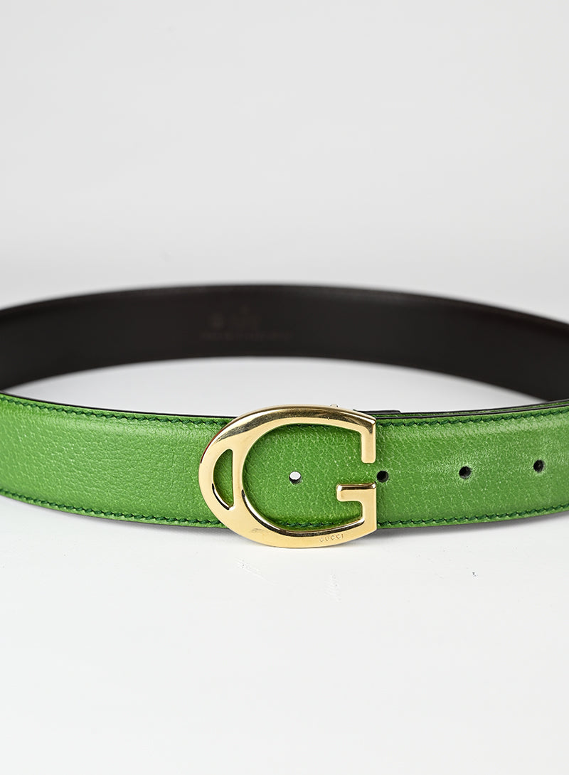 Gucci Cintura in pelle verde