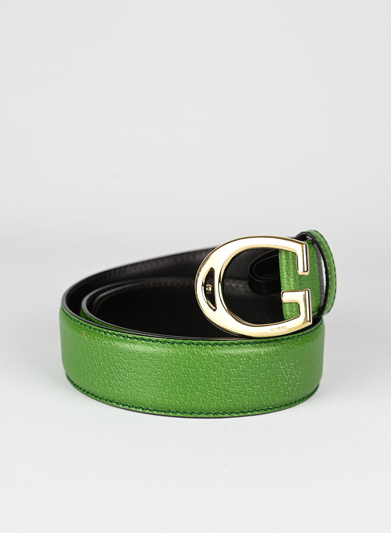 Gucci Cintura in pelle verde