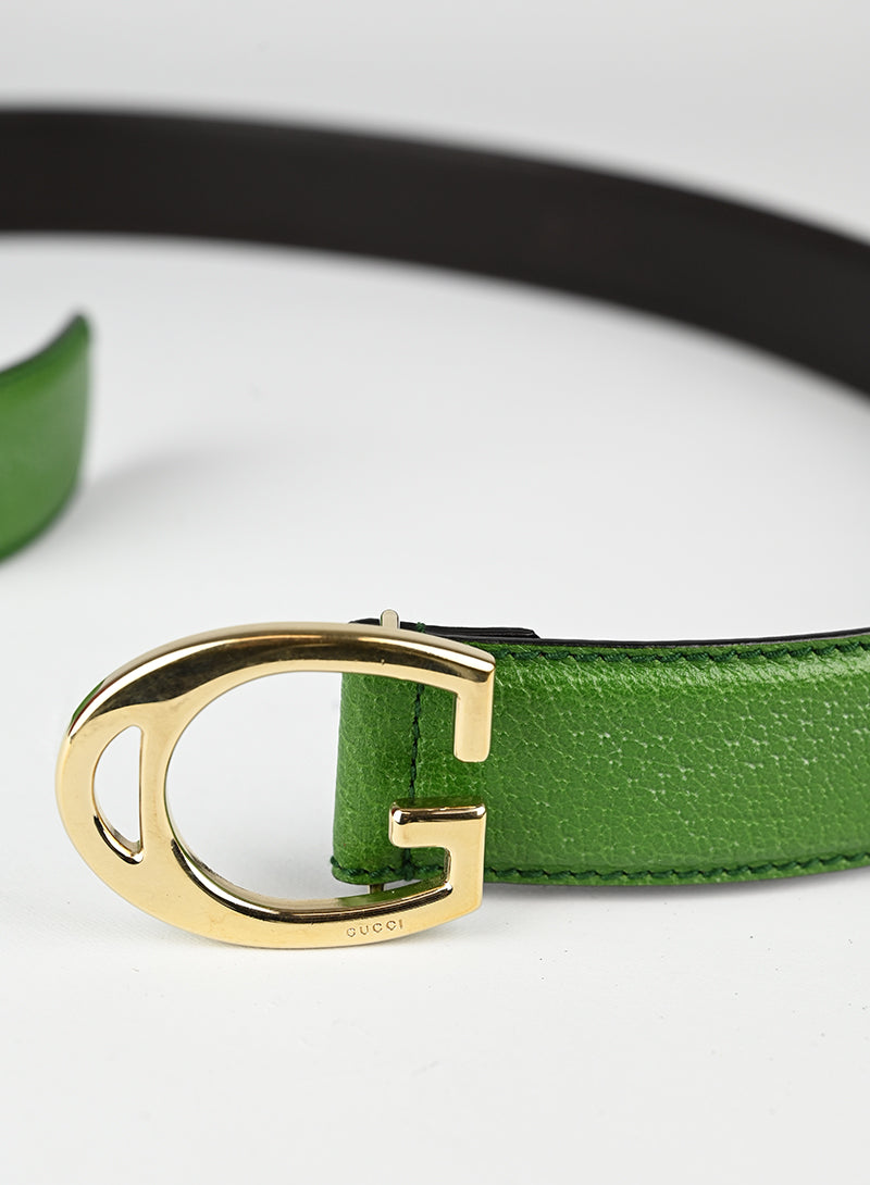 Gucci Cintura in pelle verde