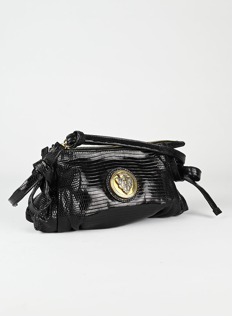 Gucci Borsa in pelle lizard nera