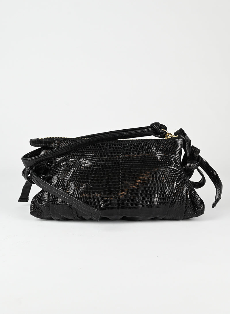 Gucci Borsa in pelle lizard nera