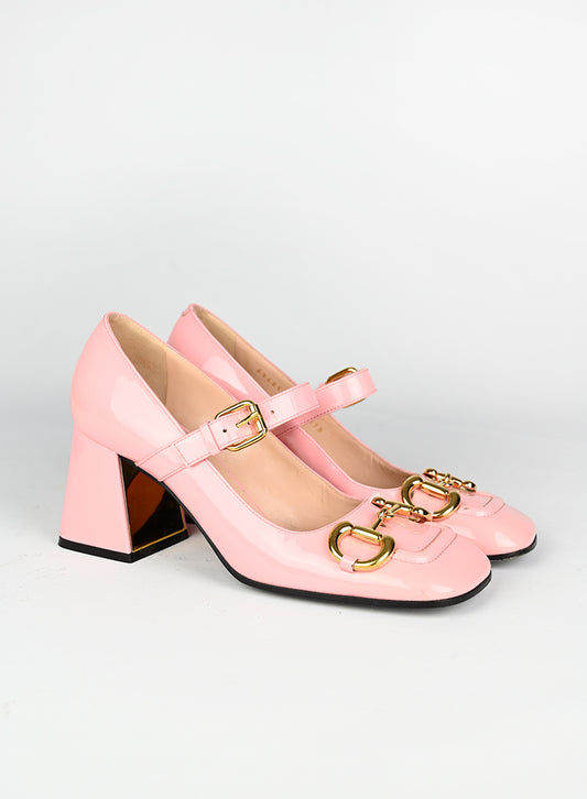 Gucci Sandali Mary Jane Horsebit rosa - N. 37 ½