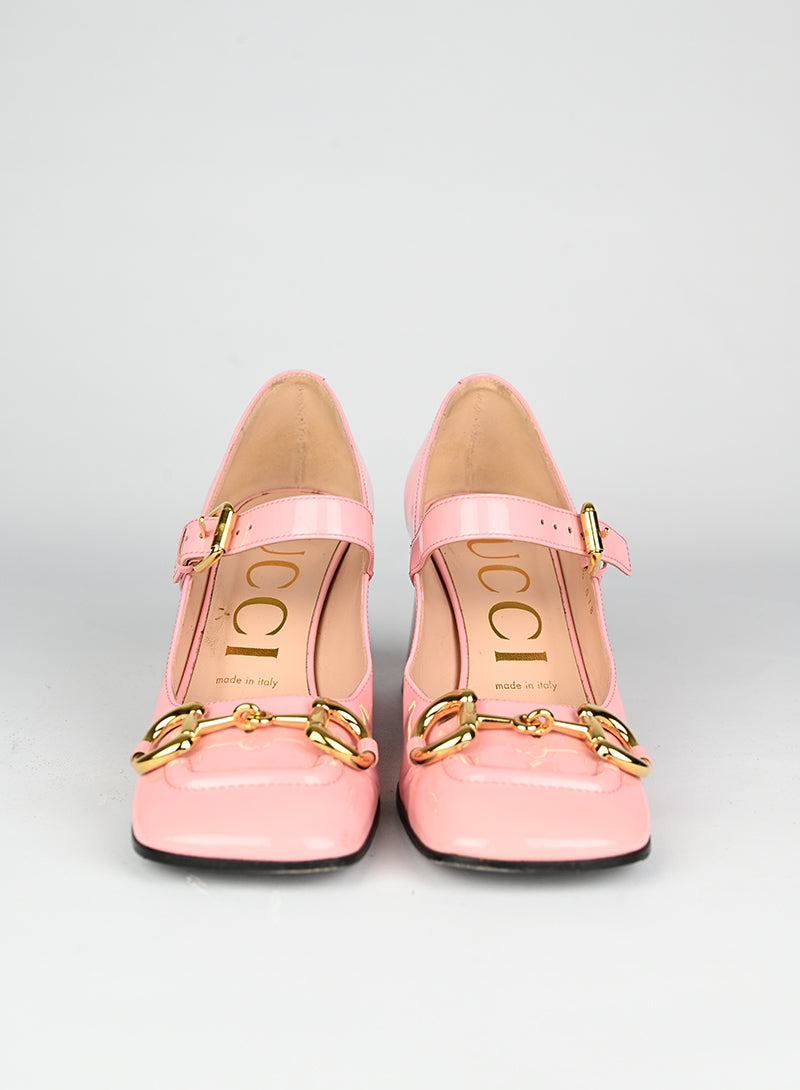 Gucci Sandali Mary Jane Horsebit rosa - N. 37 ½