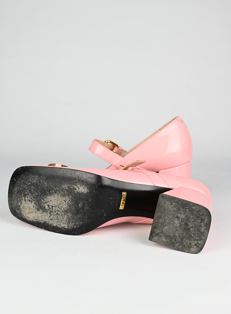 Gucci Sandali Mary Jane Horsebit rosa - N. 37 ½