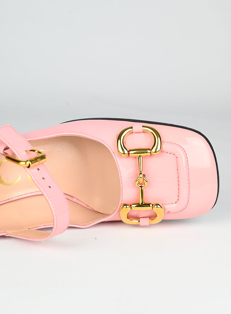 Gucci Sandali Mary Jane Horsebit rosa - N. 37 ½