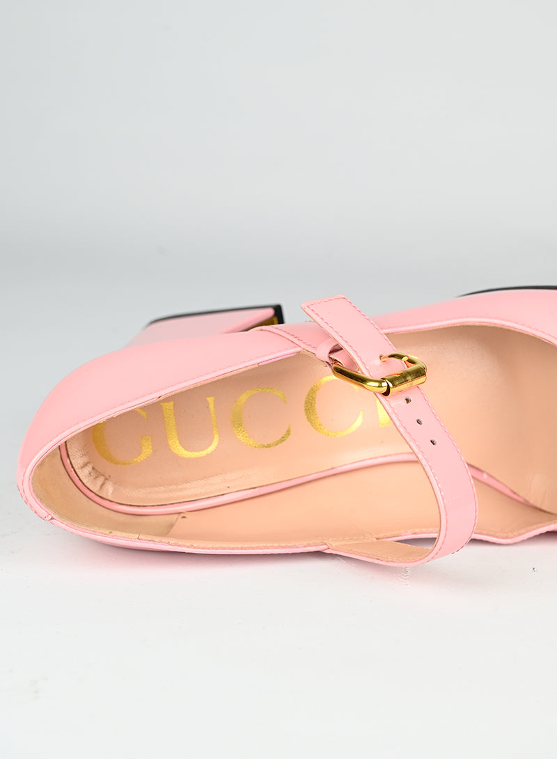 Gucci Sandali Mary Jane Horsebit rosa - N. 37 ½