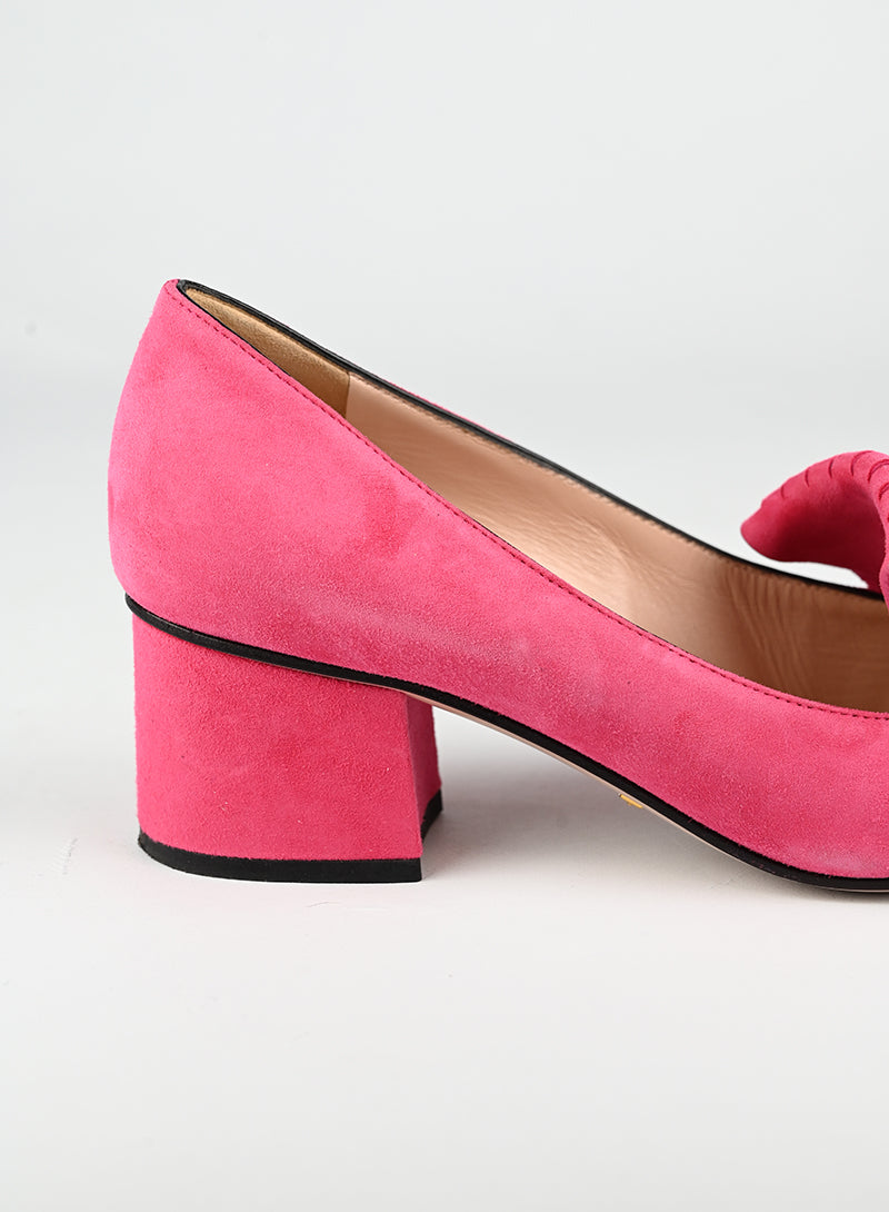 Gucci Décolleté Marmont in suede fucsia - N. 37