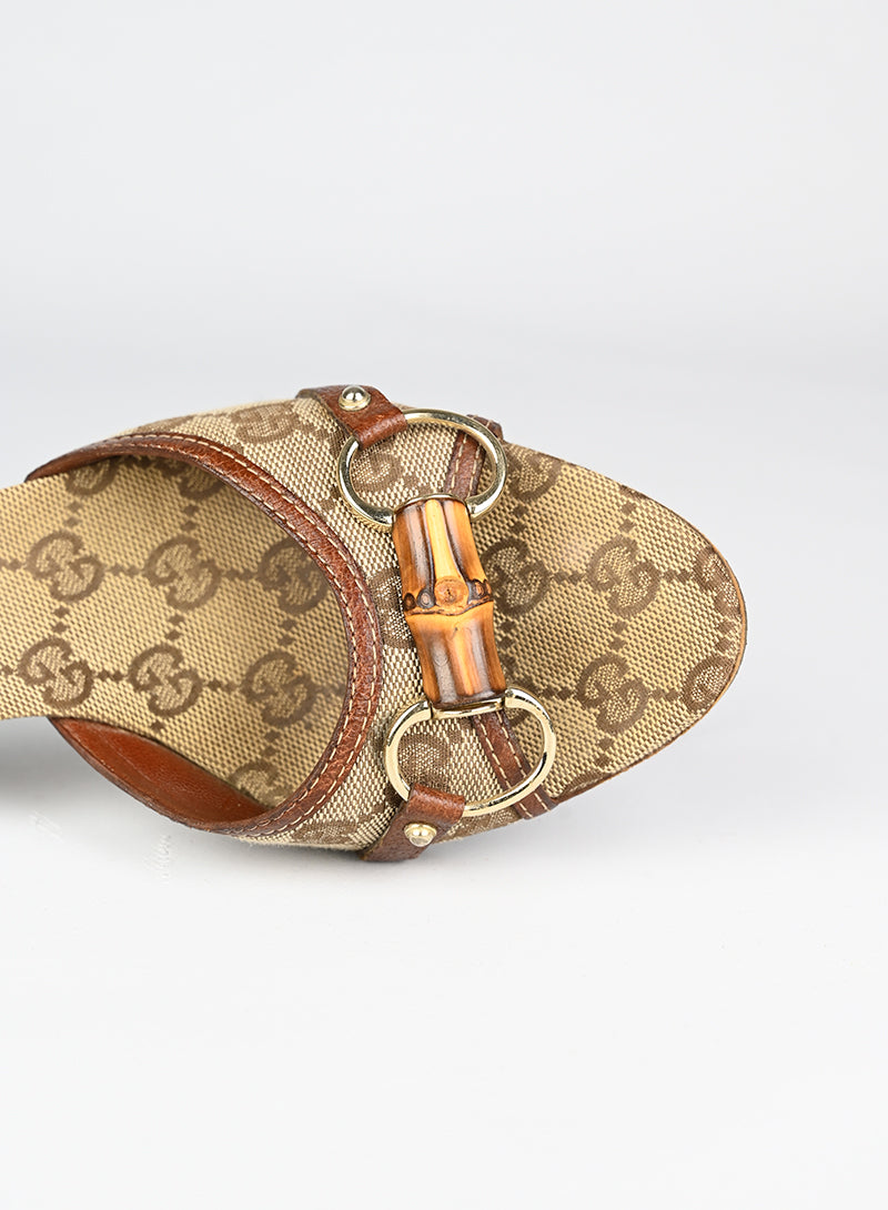 Gucci Sabot Monogram in tessuto - N. 38