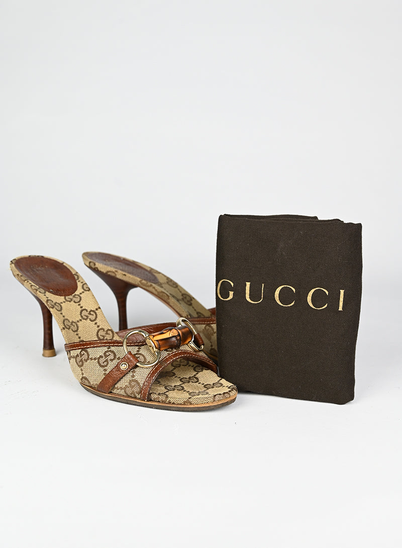 Gucci Sabot Monogram in tessuto - N. 38