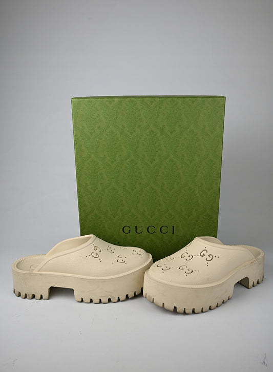Gucci Sabot Ecrù - N. 39 -  lesleyluxuryvintage