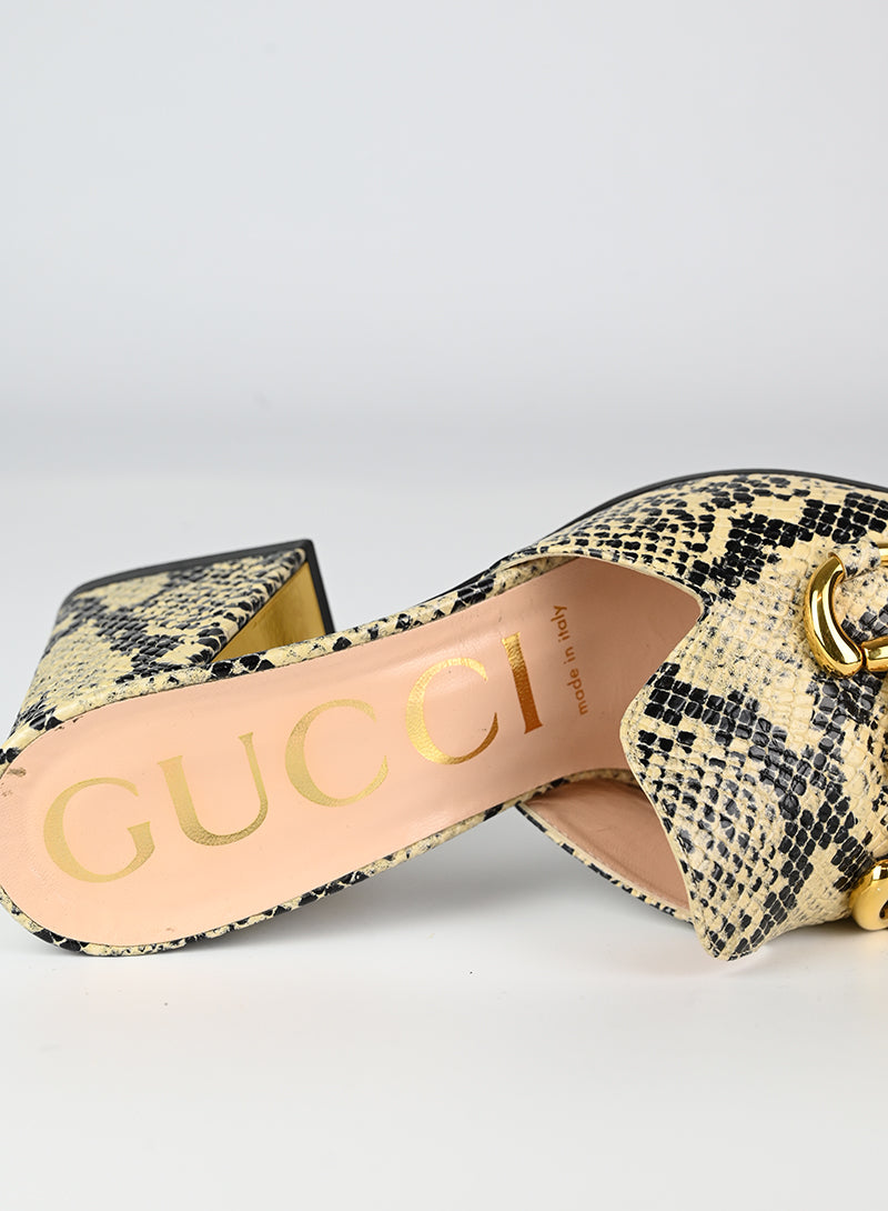 Gucci Sandali horsebit stampa pitone - N. 37