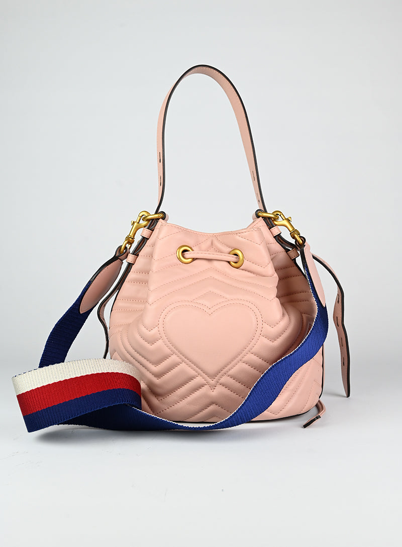 Gucci Borsa a secchiello Marmont rosa