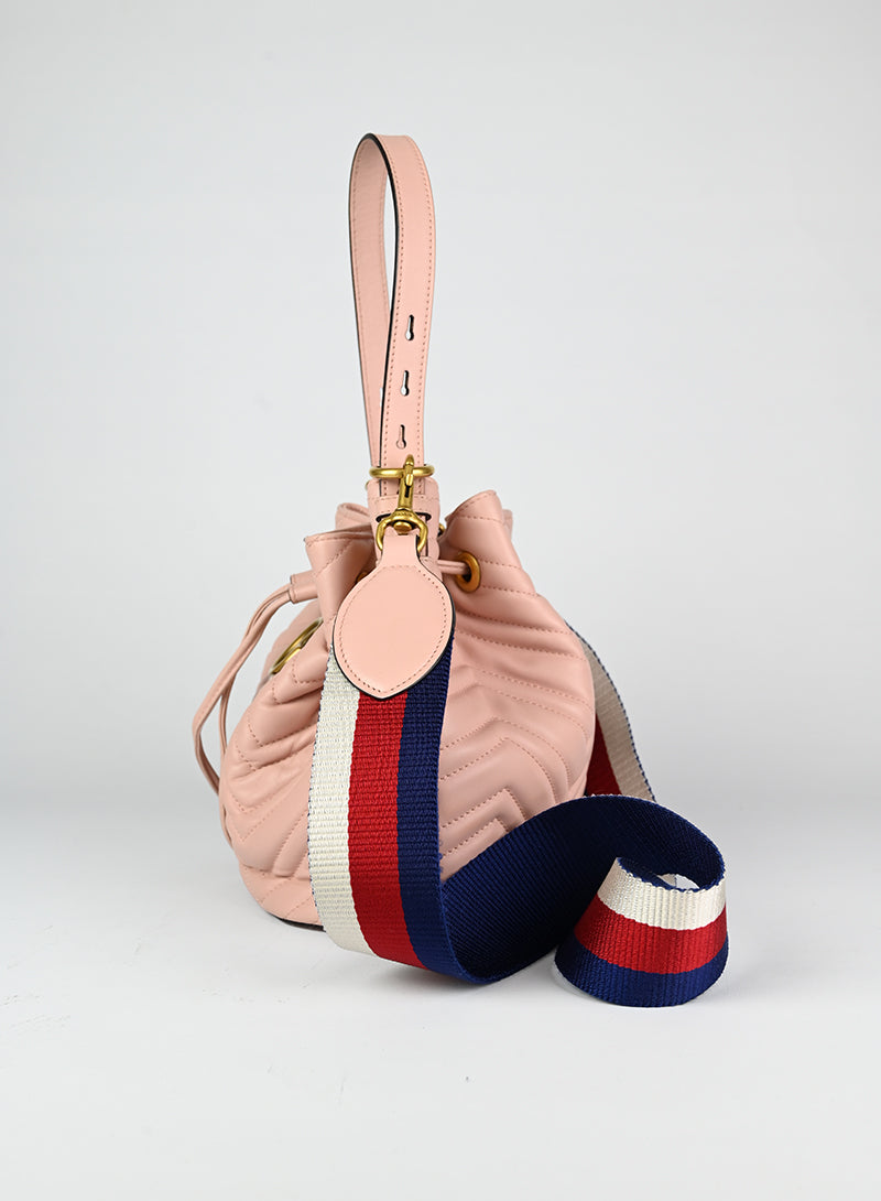 Gucci Borsa a secchiello Marmont rosa