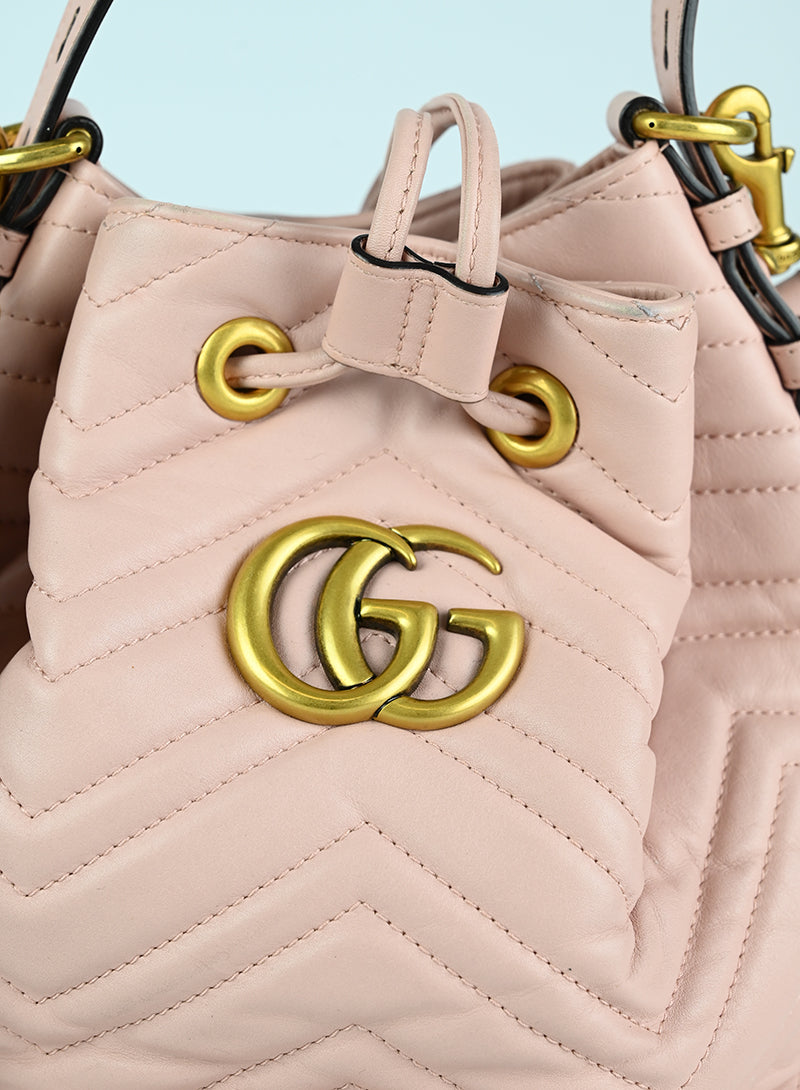 Gucci Borsa a secchiello Marmont rosa