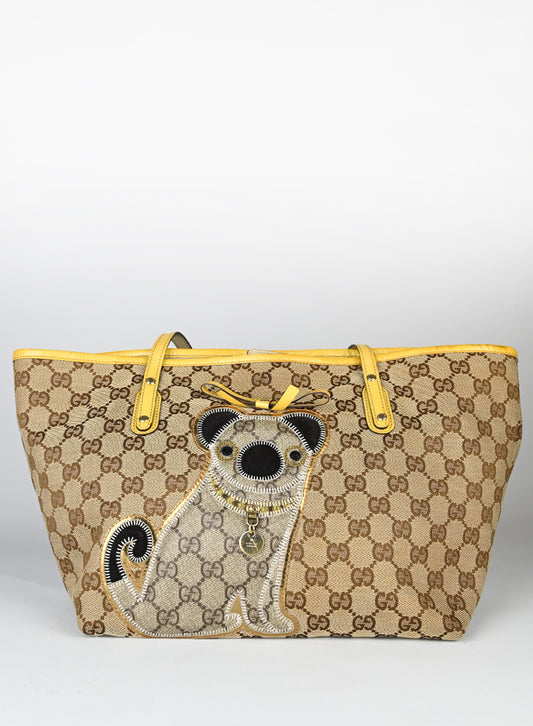 Gucci Shopper Gucci Dog in canvas