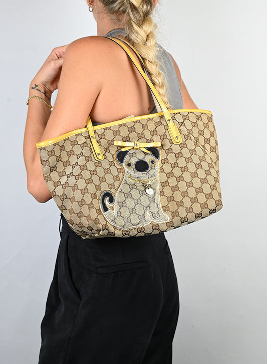 Gucci Shopper Gucci Dog in canvas