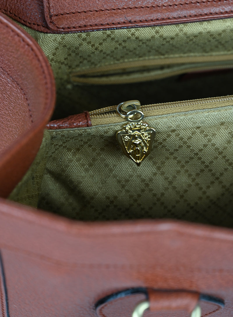 Gucci Shopper Bamboo in pelle ruggine