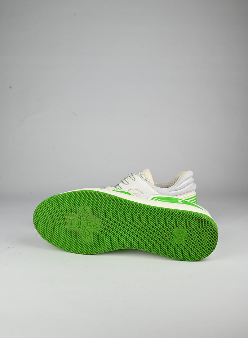 Gucci Sneakers Basket bianche e verdi 40 – lesleyluxuryvintage