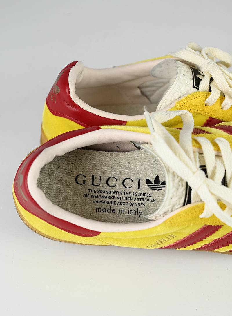 Gucci Sneakers Gazelle gialle e rosse - N. 38