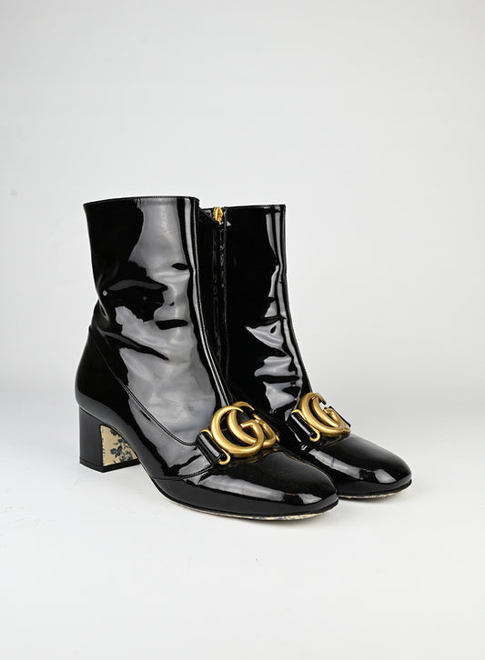 Gucci Stivaletti in vernice neri - N. 38