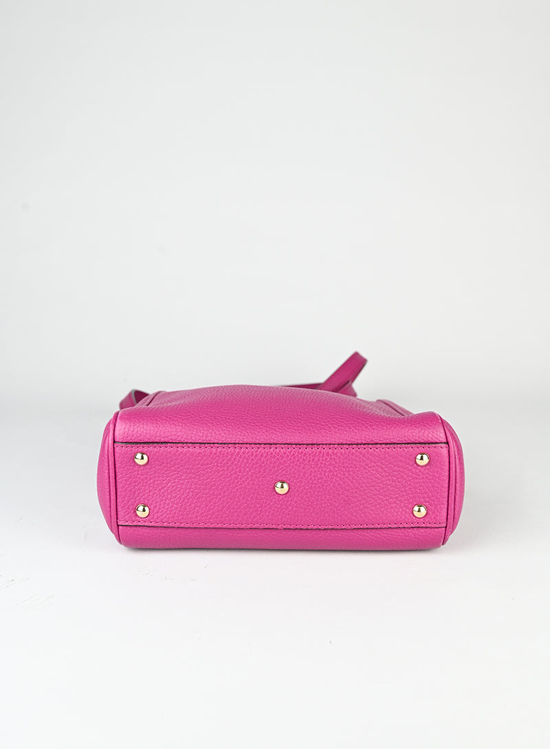 Gucci Borsa Bamboo in pelle ciclamino