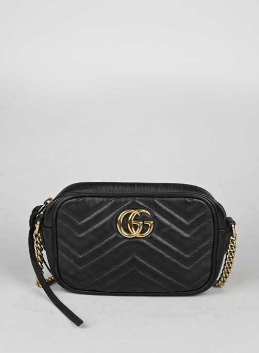 Gucci Borsa Marmont in pelle nera