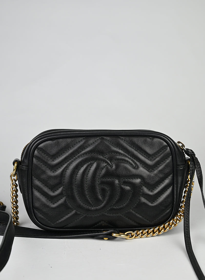Gucci Borsa Marmont in pelle nera